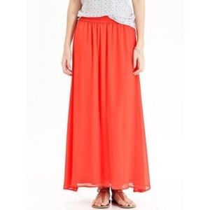 Old Navy Orange Maxi Skirt
